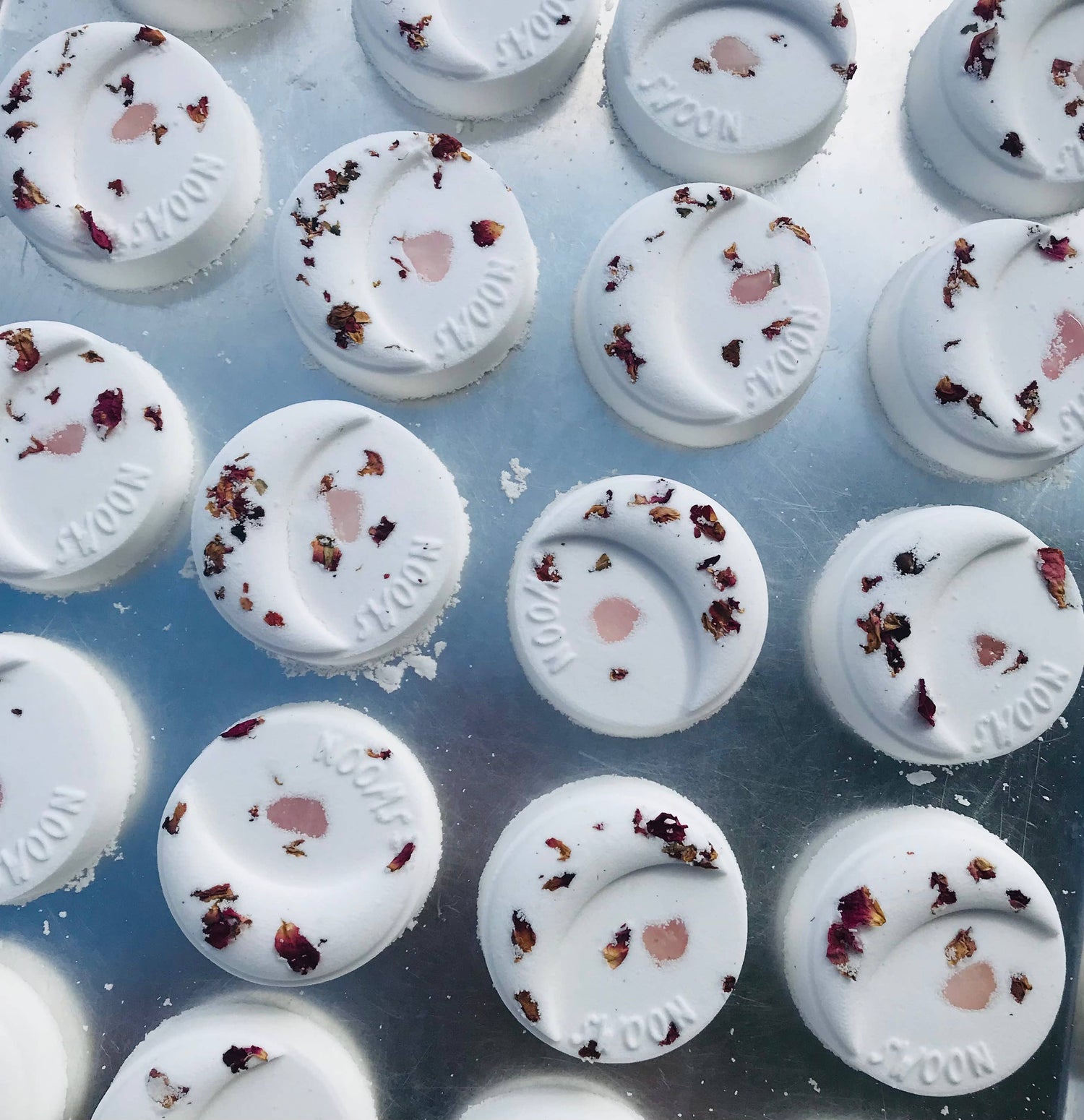 Rose Quartz Crystal Rose Absolute Moon Bath Bomb