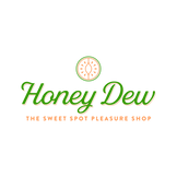 Honey Dew The Sweet Spot Pleasure Shop Logo, colors green and orange with a picture of a honey dew melon. This shop specializes in high quality sex toys and home and body goods to enhance full sense satisfaction