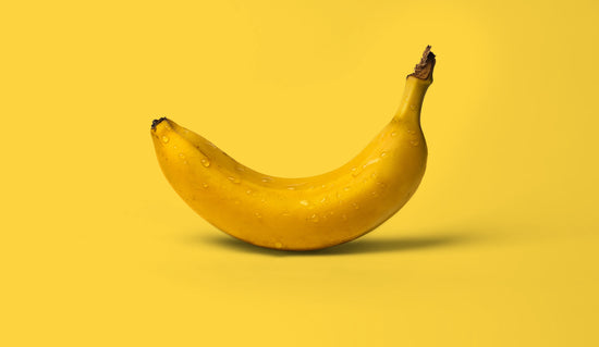 A wet banana is shown to advertise the Honey Dew organic and flavored Lube collection