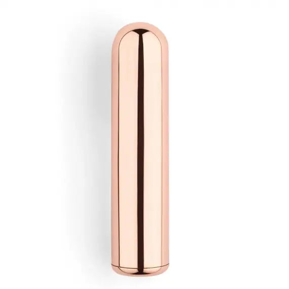 The bullet vibrator from le wand is shows in rose gold