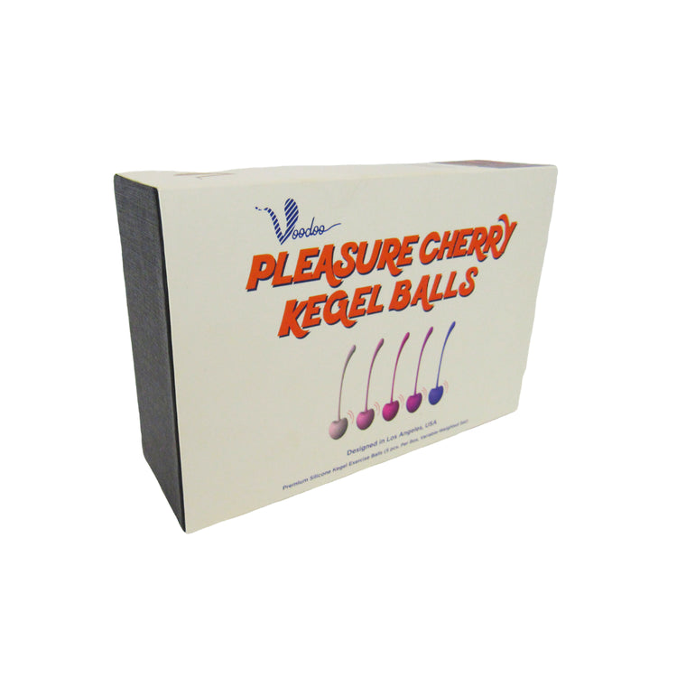 Pleasure Cherry Kegel Balls shown in their box