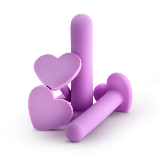 The Wellness Dilator set, a purple silicone dilator set is shown on a white background